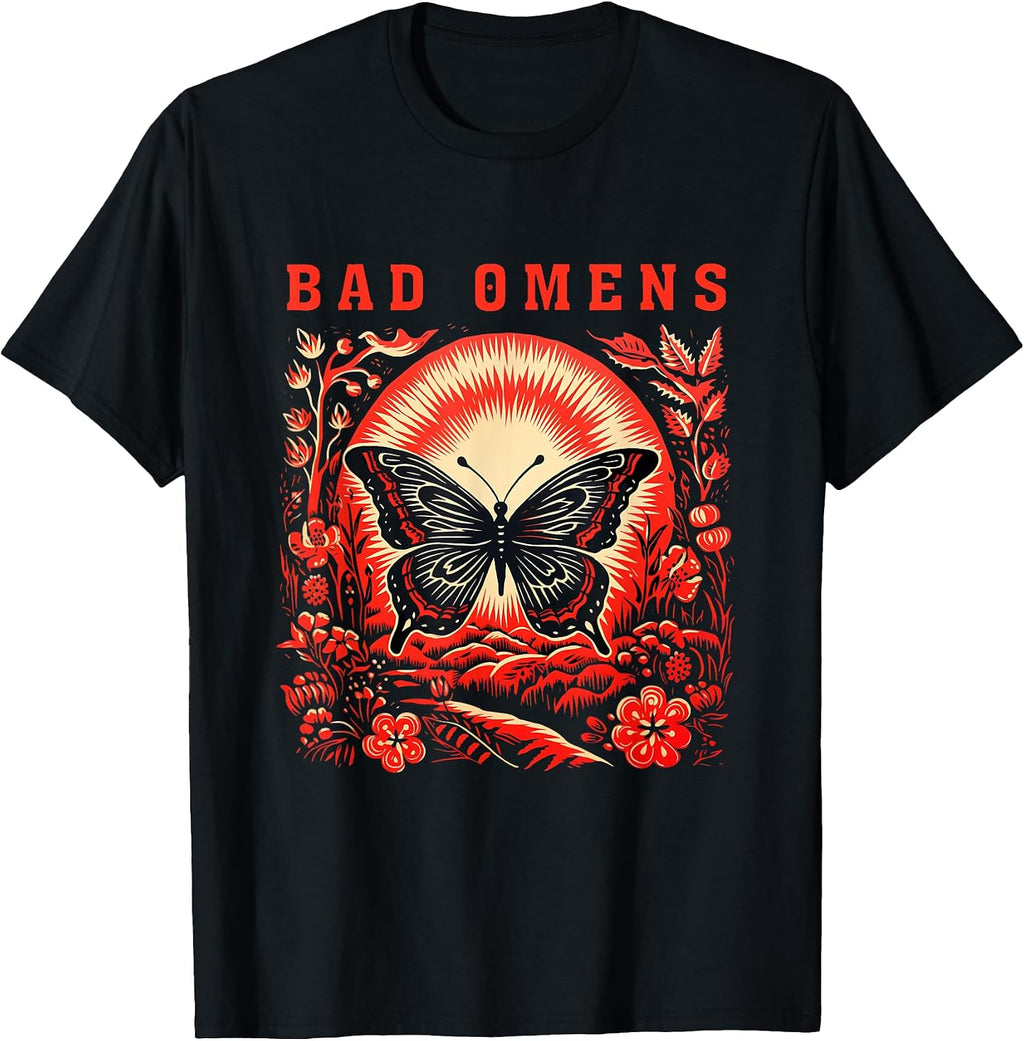 Funny Bad Omens Moth Tee Shirt