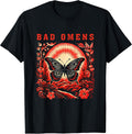 Funny Bad Omens Moth Tee Shirt