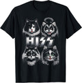 Hiss Cat Funny Kittens Rock Music Lovers Birthday Gifts Idea T-Shirt