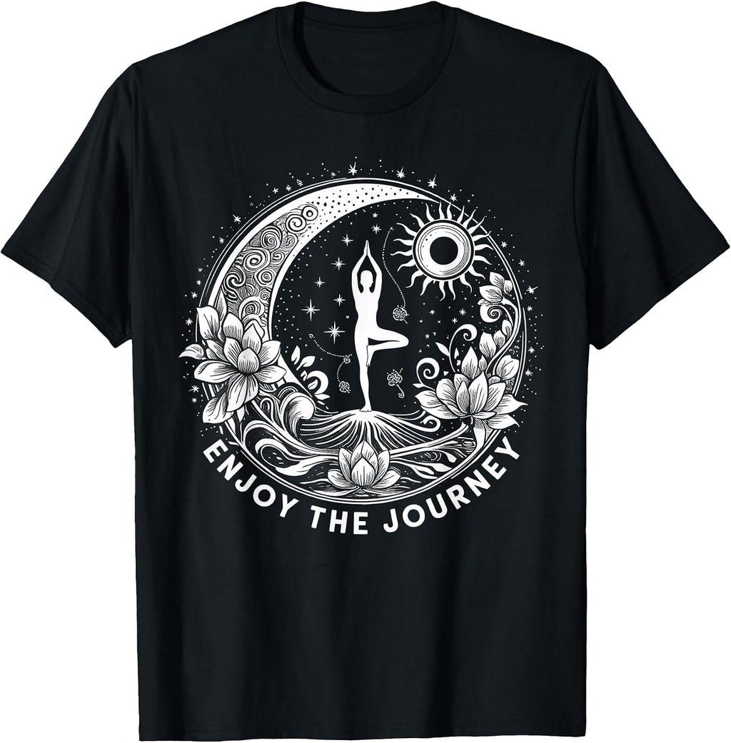 Funny Yoga Enjoy the Journey Tee Shirt