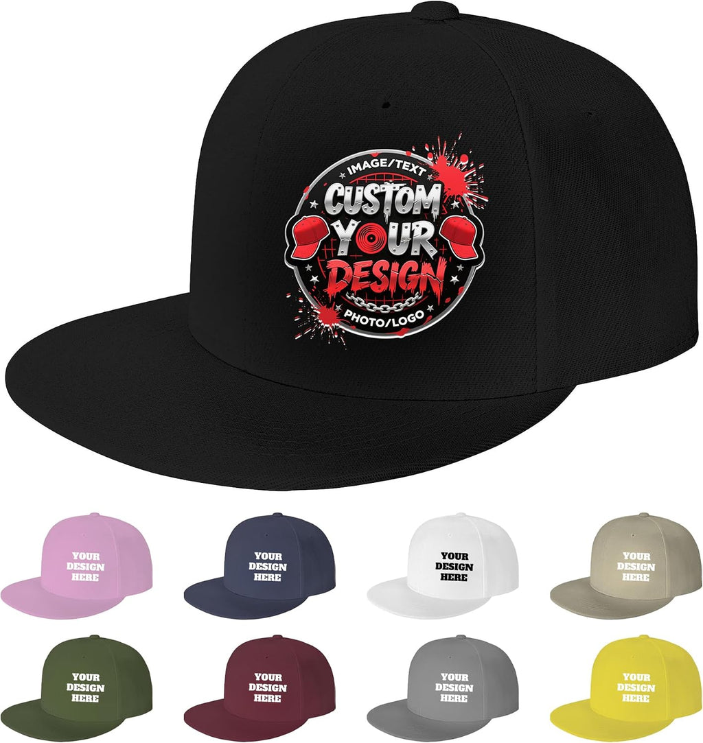 Custom Hat,Your Design Here,Custom Add Your Text/Photo Design Your Own Men Women Personalized Hat Gift