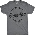Crazy Dog Mens Shirts Promoted to Papa Grandpa or Uncle 2025 Funny Fathers Day Tees