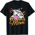 Pitbull Mom Dog Lover Butterfly Cute Blink Gift Women T-Shirt