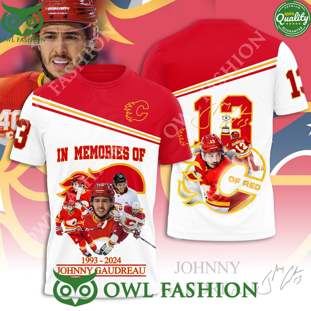 In memory of Johnny Gaudreau 1993 2024 Ice Hockey 3D T Shirt