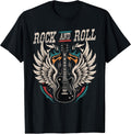 Rock and Roll Guitar Vintage Rock Music Men Women Rock Band T-Shirt