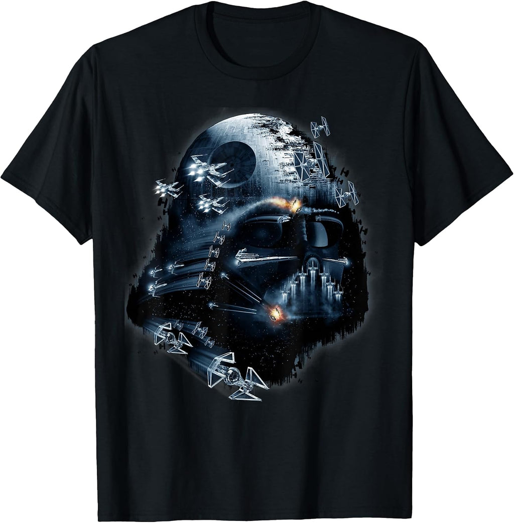 Darth Vader Helmet Collage Graphic T-Shirt T-Shirt