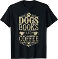 Dogs Books Coffee for Book Lover Shelter JM