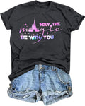 Women Magical Mama Rebel Shirt May The Magic Be with You Tshirt Funny Mom Magic Tee Graphic Short Sleeve Top