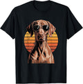 Cool Retro Vizsla Dog Mom Dad Vintage Pet Lovers T-Shirt