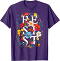 Resist Floral Feminine Boho Gifts Tees by GU