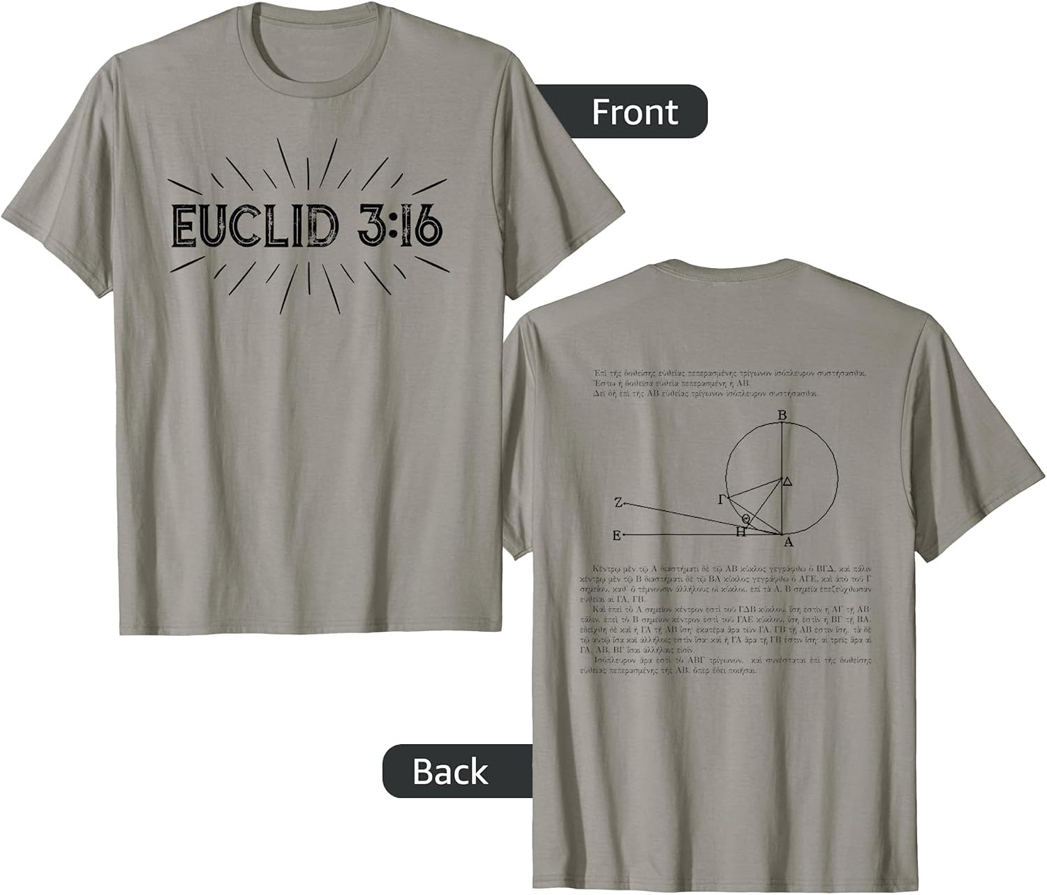 Euclid 3:16 Elements Mathematics Nerd Geek Gift