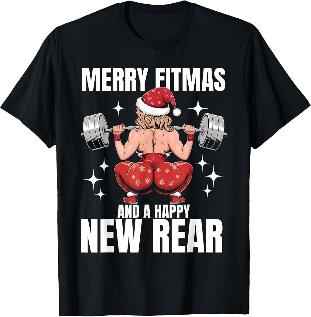 Merry Fitmas Happy New Year Workout Gym Merch