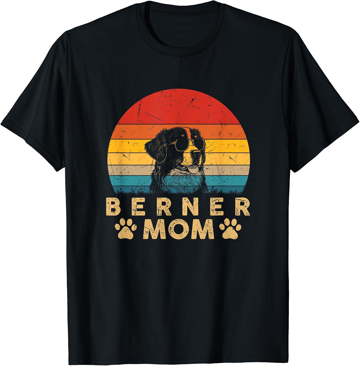 Vintage Berner Mom Dog Lovers Cute Gifts Funny Mothers Day T-Shirt for Men Women Kids