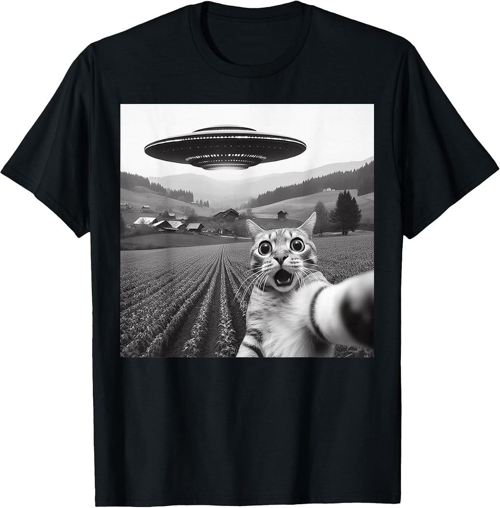 Funny Cat Selfie Graphic Tees
