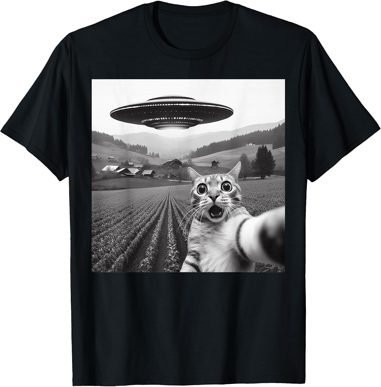Funny Cat Selfie Graphic Tees