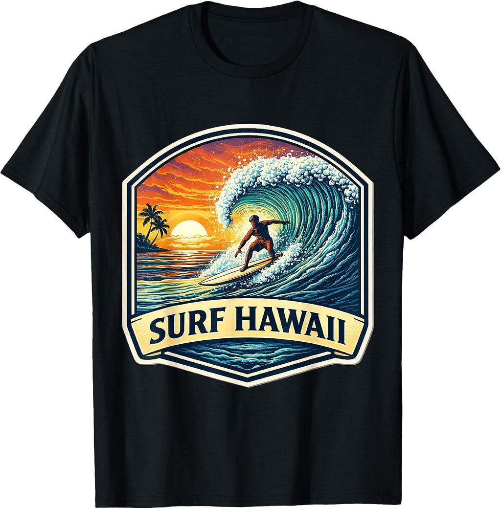 Surf Hawaii Hawaiian Surfing Surfer Ocean Merch