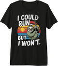 Sloth Lover Runner Humor Lazy Fitness Retro Sunset
