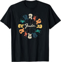 Retro Guitar Kaleidoscope T-Shirt Small