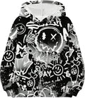 Boy's Graphic Hoodie Cartoon Print Long Sleeve Hooded Sweatshirt Loose Pullover Tops