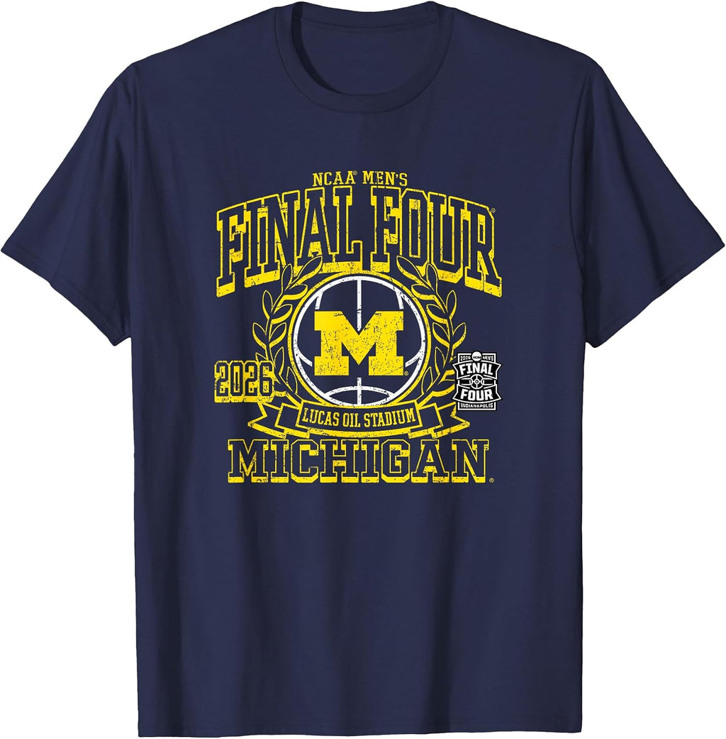 Michigan Wolverines Final Four 2026 Men's Basketball Retro T-Shirt