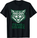 Feral & Sterile Retro Cat TNR Mom Funny Women Cat Lover T-Shirt