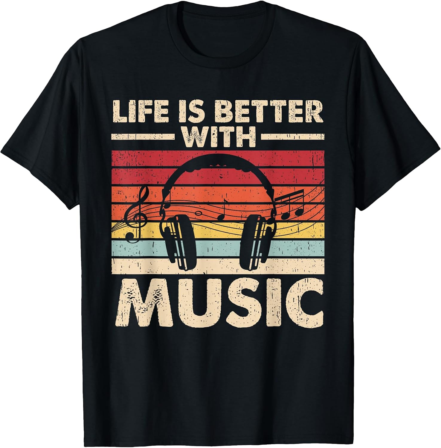 Life is Better with Music Lover Teen Girls Boys Musician T-Shirt