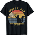 Cat-Shirt Men Best Cat Dad Ever Funny Cat Lover Gift T-Shirt