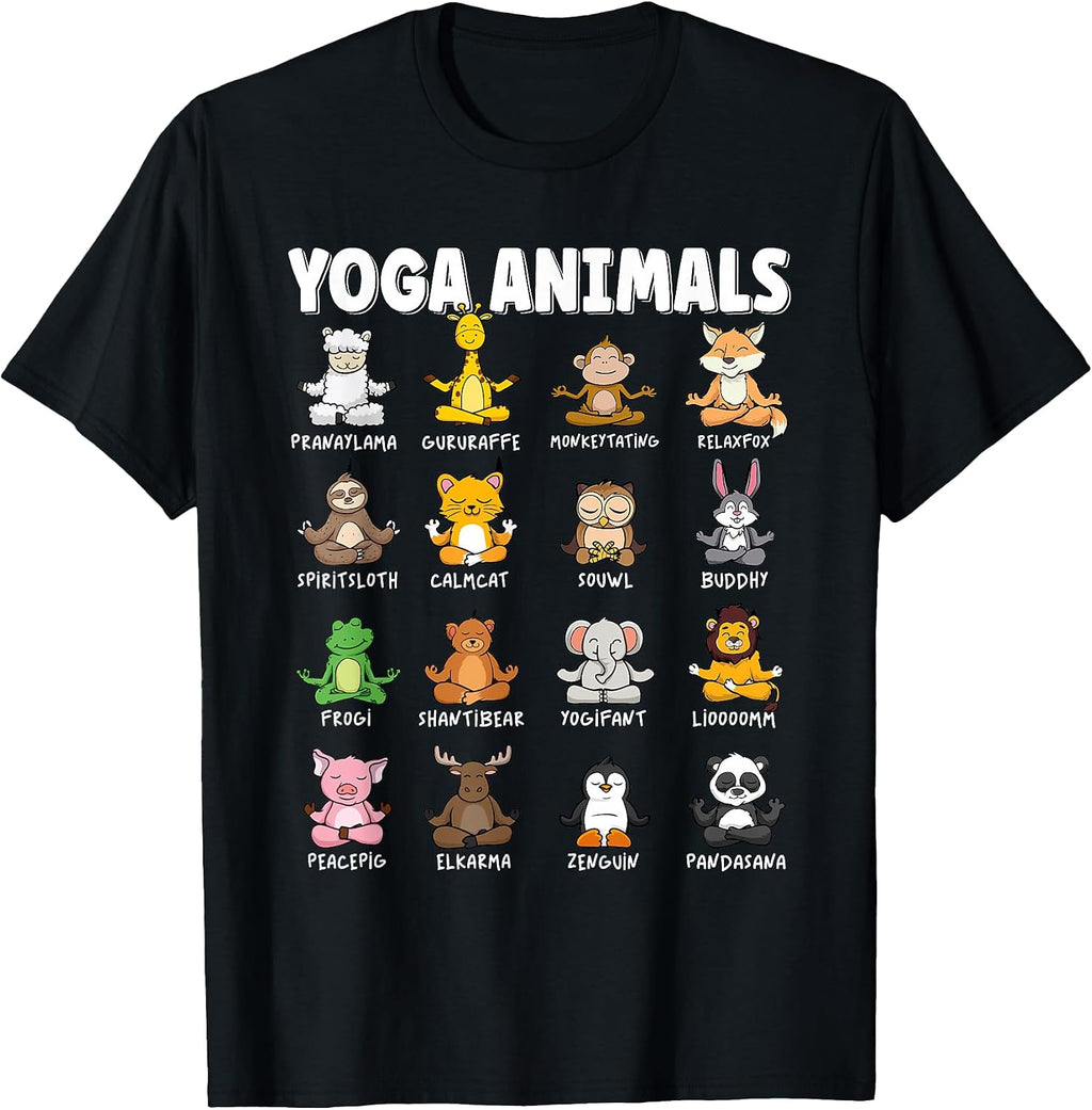 Funny Yoga Animal Shirts & Yoga Gifts for Kids