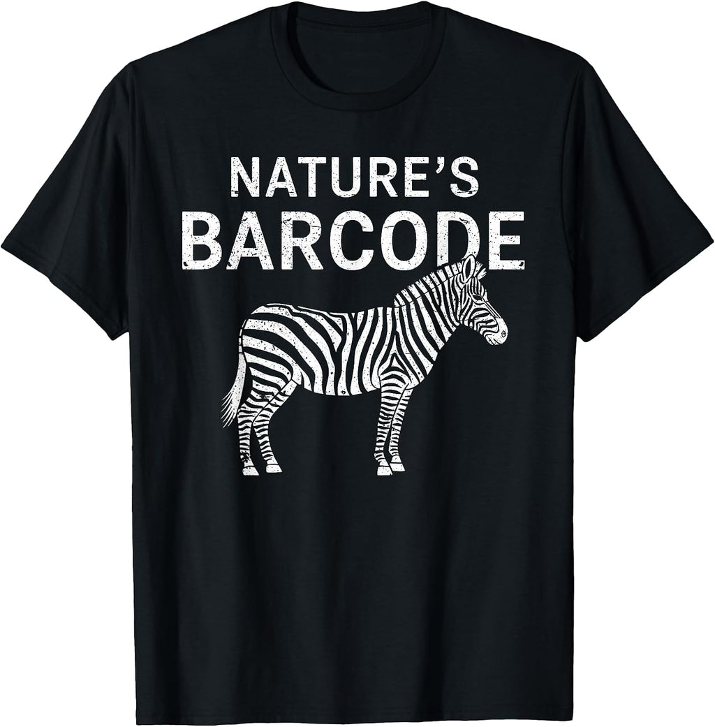 Wildlife Nature Barcode Creativity Zebra Tee Merch