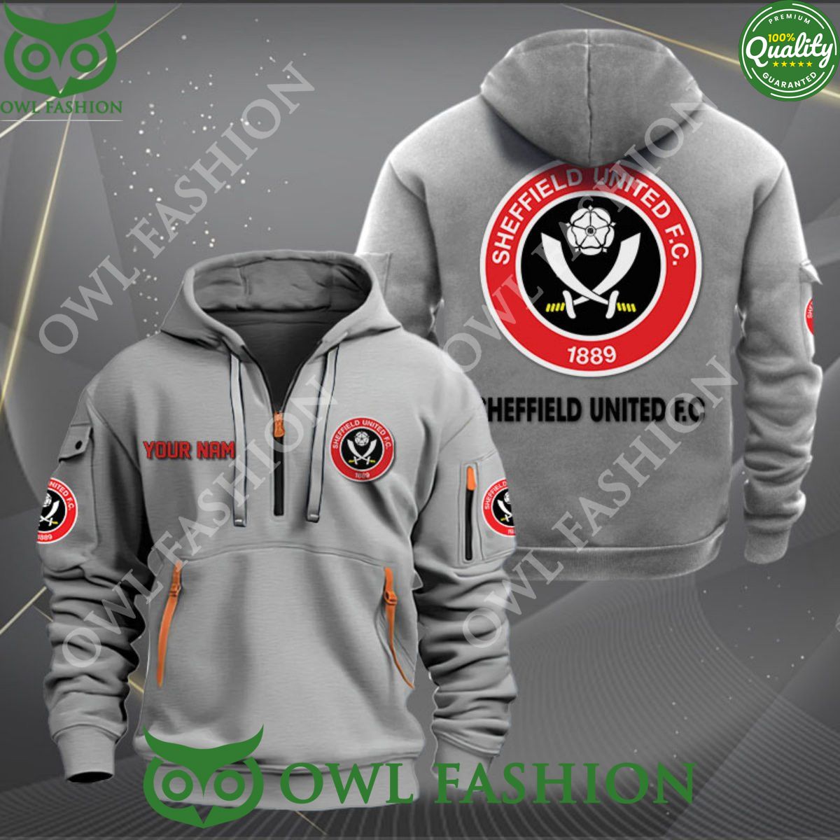 Sheffield United Premier League Personalized Limited Zip Hoodie