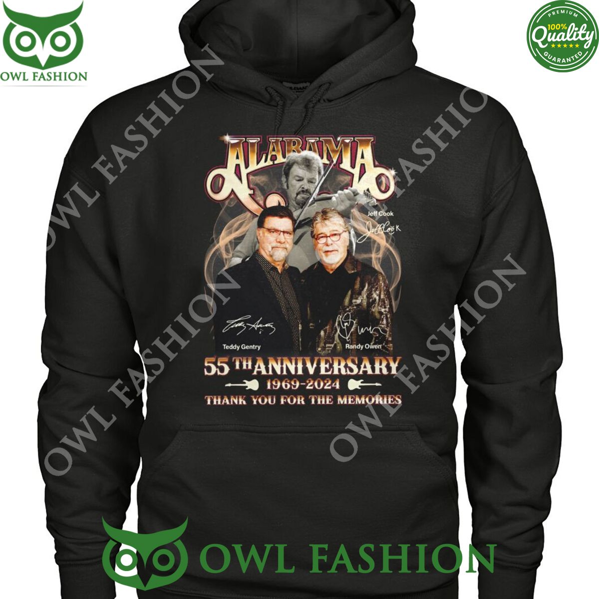 Alabama jeff cook and teddy gentry 55th Anniversary 1969 2024 memories t shirt