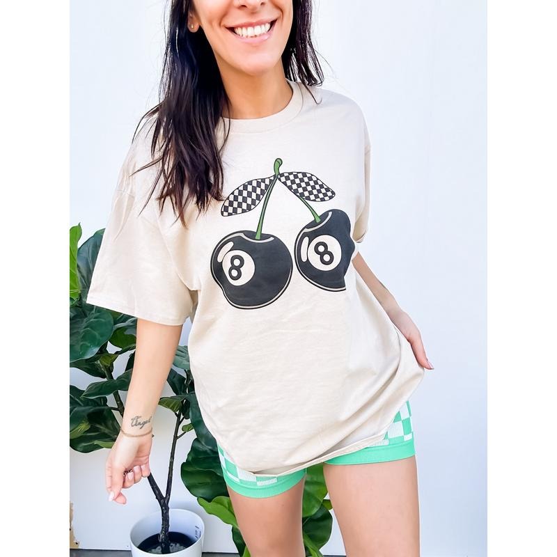 8 Ball Cherries Graphic Top T-Shirts, Hoodie, Sweatshirt | RetroVerseTees.com