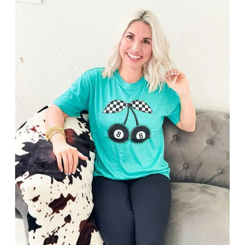8 Ball Cherry Graphic Tee Hoodie, Sweatshirt | RetroVerseTees.com