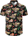 Men's Cinco De Mayo Shirts, Mexican Short Sleeve Botton Down Shirt S-4XL