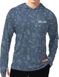 Men's UPF 50+ Sun Protection Hoodie Shirt Long Sleeve SPF Fishing Outdoor UV Hiking Lightweight Shirts