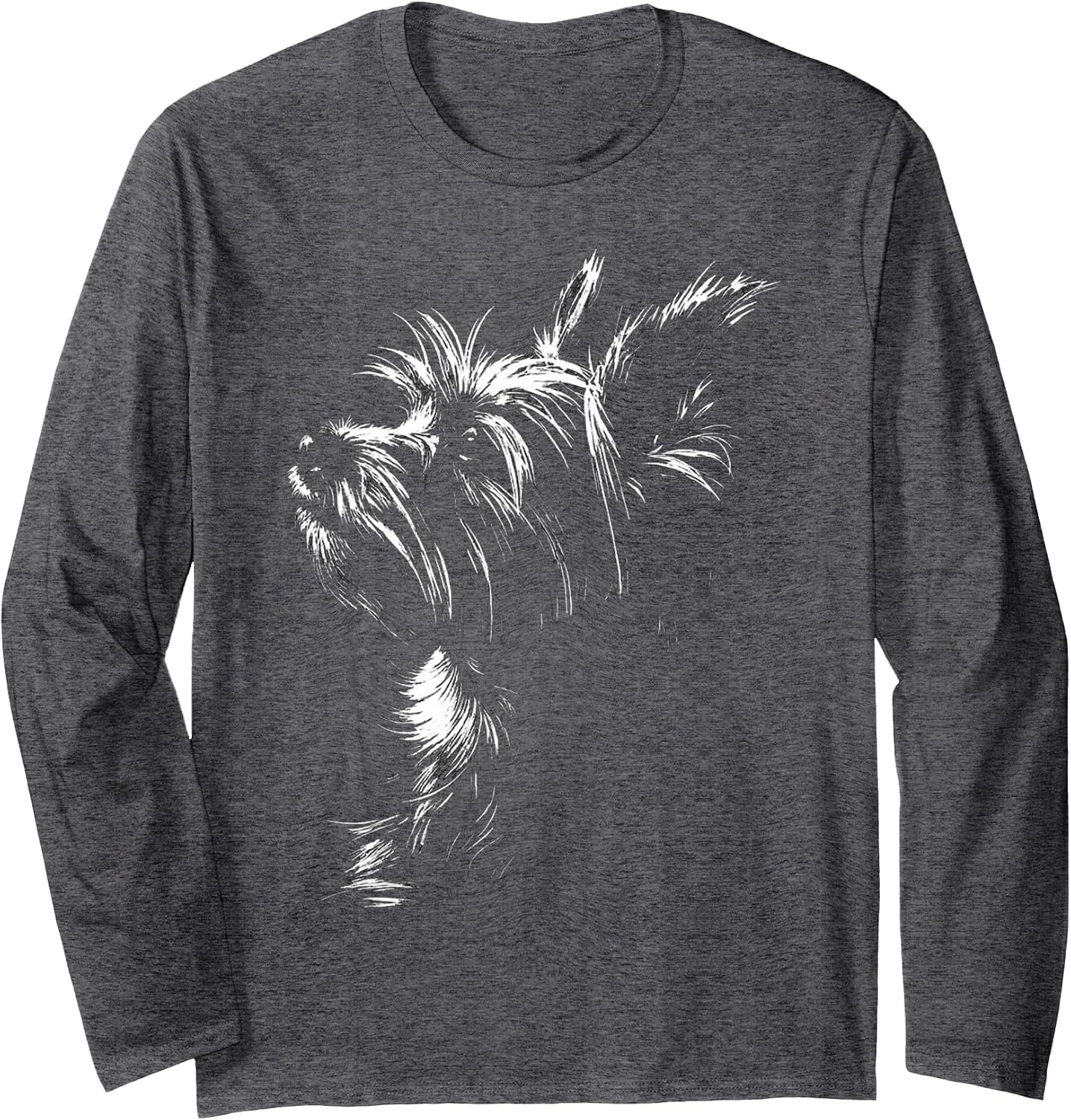 Cute Yorkie Dog Art Yorkshire Terrier Dog Lovers Yorkie Moms Long Sleeve T-Shirt