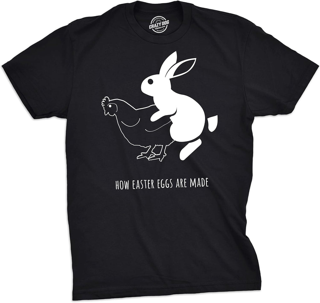 Mens Easter Bunny T Shirts Funny Bunny Tees for Guys Easter Tees for Men