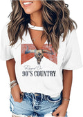 Graphic Tees for Women Western Outfits Cowgirl Shirts Rodeo Country Outfit Nashville Outfit Vitnage Tee Tops