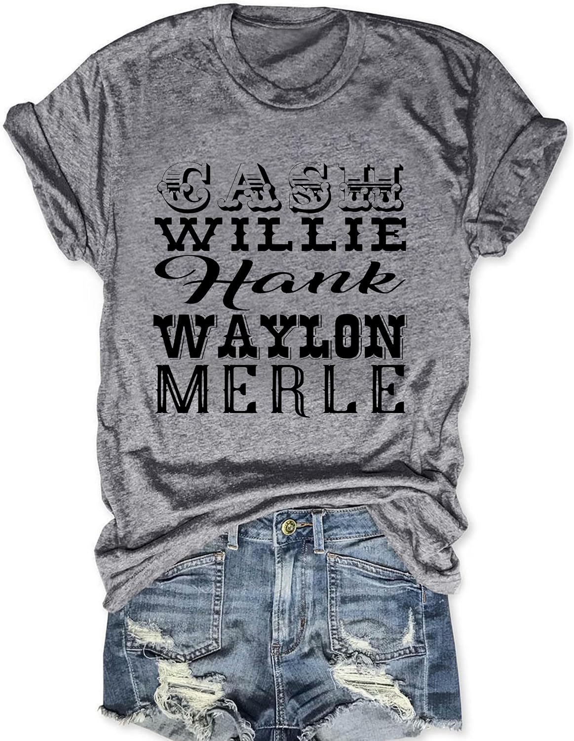 Vintage Country Music Tshirts Women Rock Band Tee for Women Concert Graphic Tees Casual Short Sleeve Tops