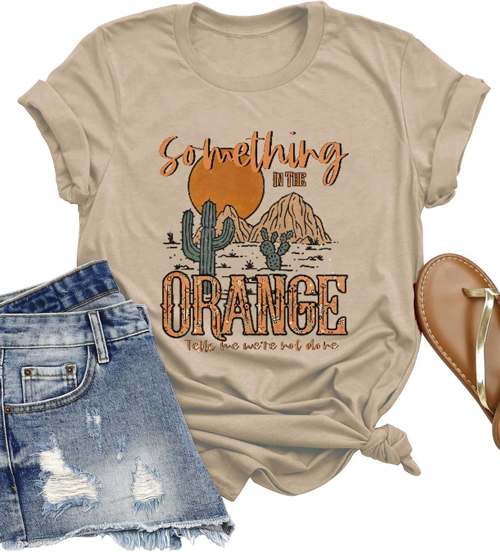 Women Funny Desert Tshirts Vintage Adventure Tee Shirts Soft Casual Athletic Exercise Outdoor Workout Top