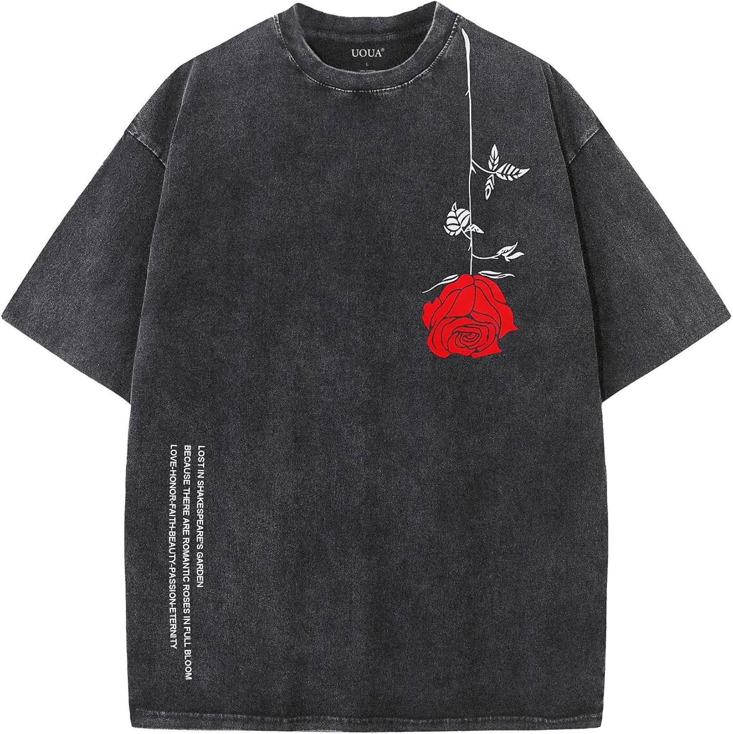 Mens Graphic Tees Vintage Oversized T-Shirts Casual Acid Wash Cotton Streetwear (S-2XL)