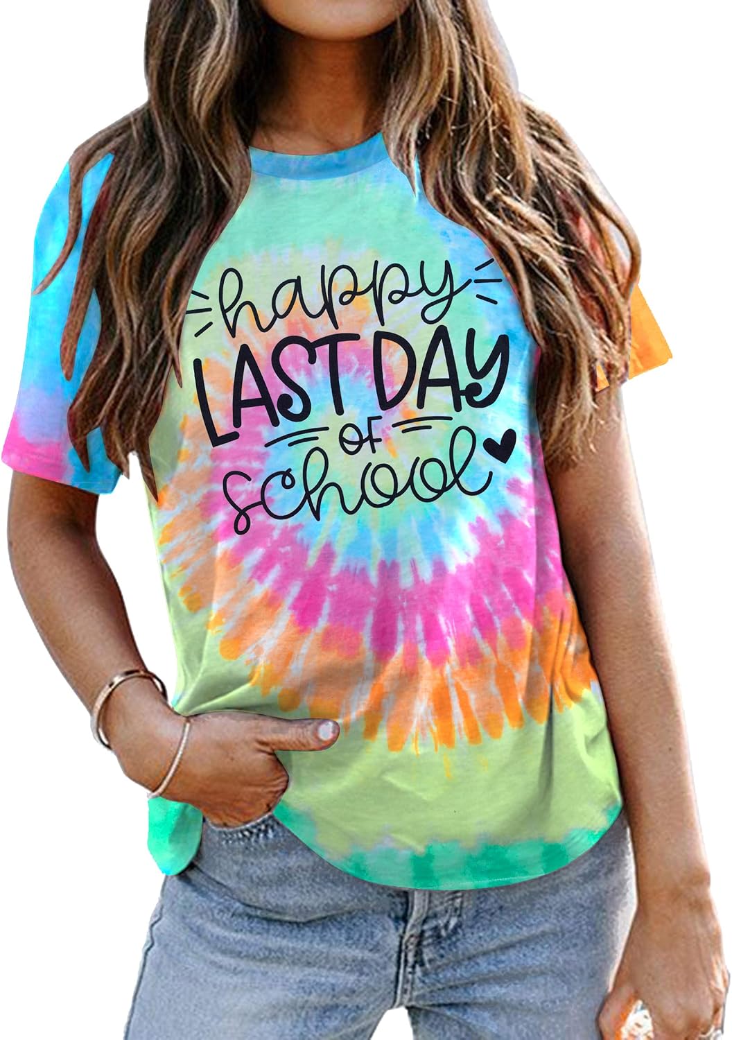 Last Day of School Shirt for Teachers Women Teacher Life T-Shirt School Graduation Tee Appreciation Gift Shirt Top