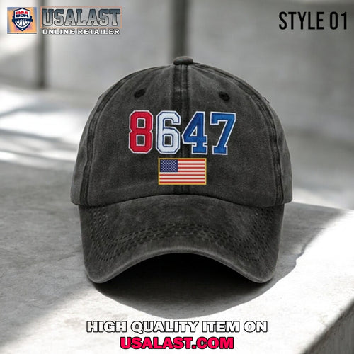 8647 Washed Print Baseball Hat Cap