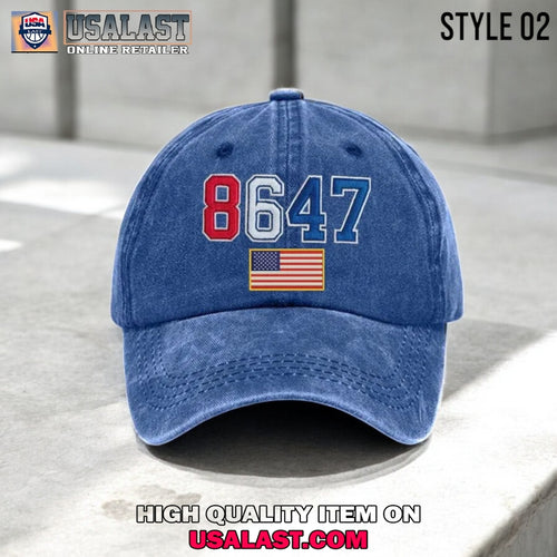8647 Washed Print Baseball Hat Cap