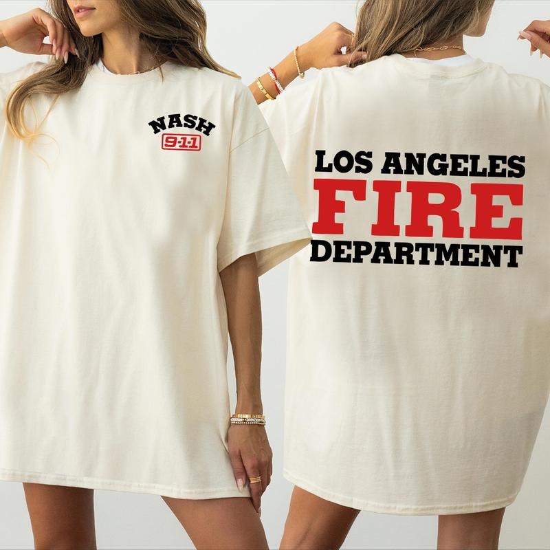 9-1-1 TV Show LAFD Crewneck Sweatshirt,Los Angeles Fire Department Fan Tee Hoodie | RetroVerseTees.com