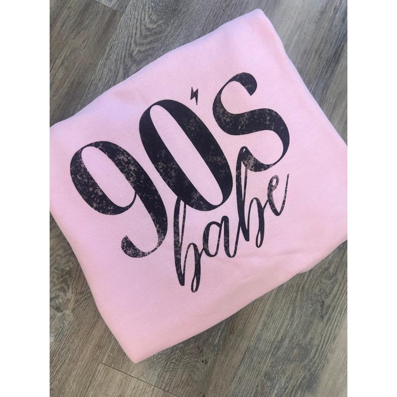 90's Babe Graphic Pullover T-Shirts, Hoodie, Sweatshirt | RetroVerseTees.com