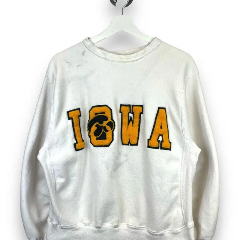 Vintage 80s/90s Iowa Hawkeyes NCAA Collegiate Spellout Sweatshirt Size Medium T-Shirts, Hoodie | RetroVerseTees.com