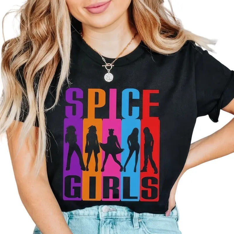 90s Nostalgia Spice Girls Collection Spice World Tour T-Shirts Hoodie, Sweatshirt | RetroVerseTees.com