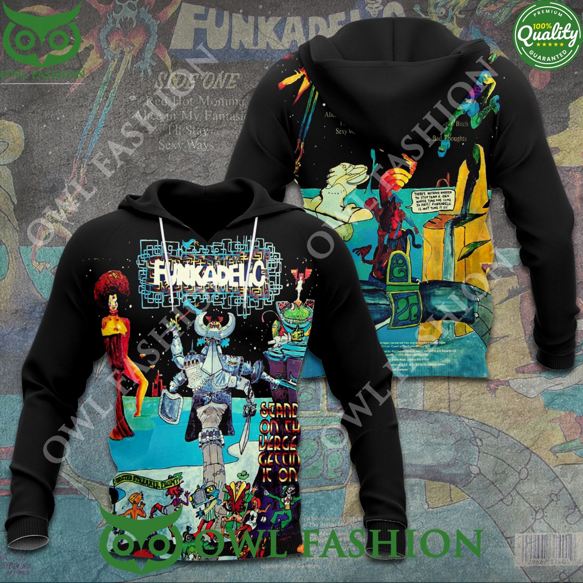 Funkadelic Standing on the Verge of Getting It On Tracklist 3D t Shirt