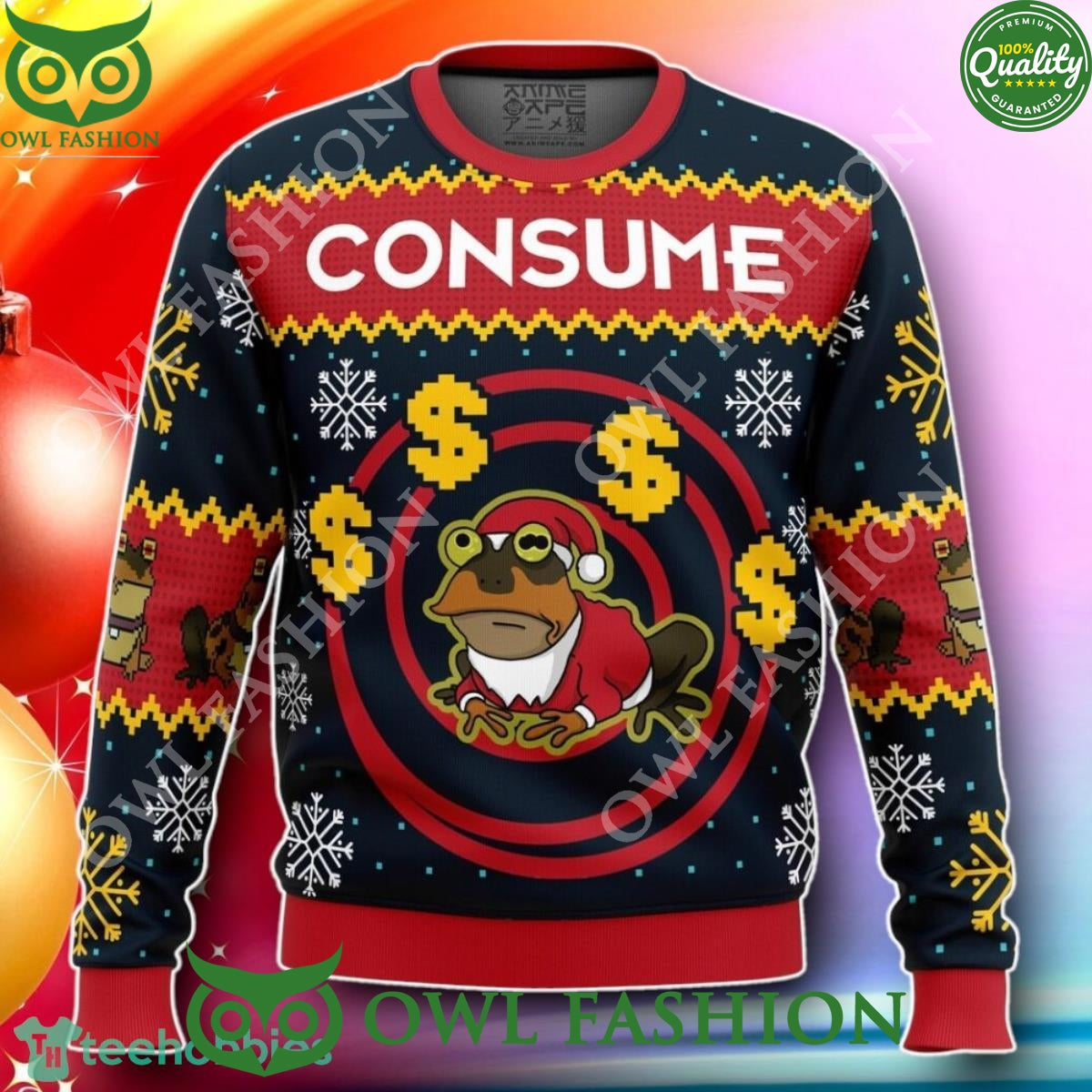 Hypnotoad Consume Futurama Christmas Ugly Sweater